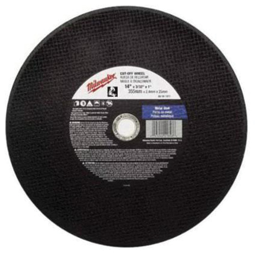 High Speed Cut-Off Wheel, 12" x 1/8", 1" Arbor, Type 1, Aluminum Oxide, 4365 RPM NRZ Safety Inc.