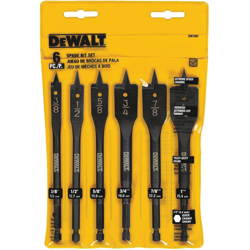 Heavy-Duty Spade Bit Set, 6 Pieces NRZ Safety Inc.