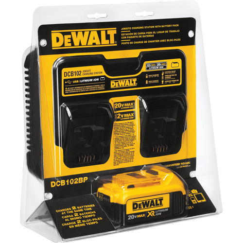 Borne de recharge pour chantier et bloc-piles 4,0 Ah, 12 V/20 V, Lithium-ion NRZ Safety Inc.