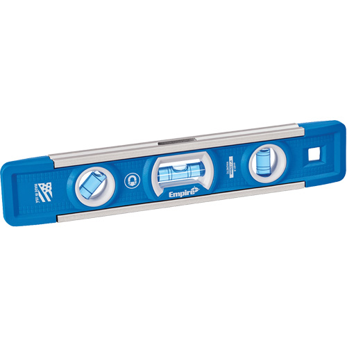 True Blue&reg; Torpedo Level, 9" L, Aluminum, 3 Vials, Magnetic NRZ Safety Inc.