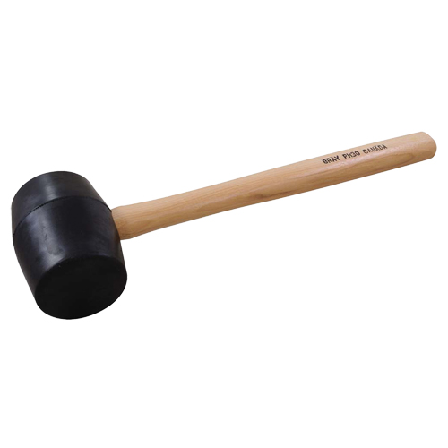 Rubber Mallet, 28 oz., Wood Handle, 16-3/4" L NRZ Safety Inc.