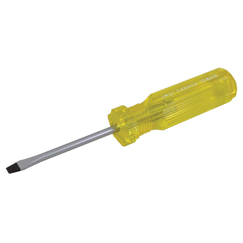 Slotted Screwdriver, 3/16", 6-1/2" L, Plastic Handle NRZ Safety Inc.