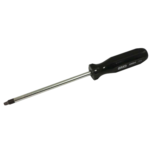 Square Screwdriver, #4 Tip, Round, 9-3/4" L, Plastic Handle NRZ Safety Inc.