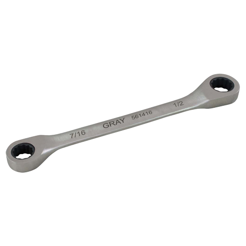 Cl&eacute; &agrave; cliquet polygonale double pour engrenage, 12 pans, 7/16" x 1/2", Fini Ordinaire NRZ Safety Inc.