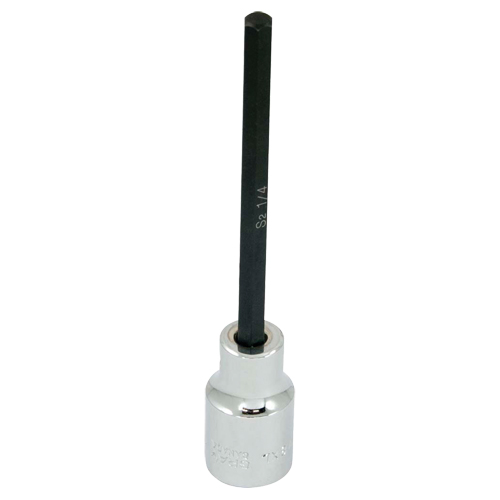 Extra Long Bit  Socket, Hex, 1/4" x 5" L, 1/2" Square Drive Drive NRZ Safety Inc.