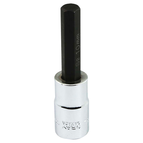 Bit Socket, Hex, 10 mm x 81 mm L, 1/2" Square Drive Drive NRZ Safety Inc.