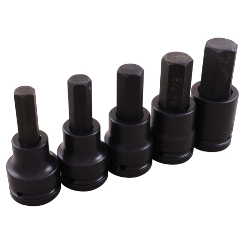 Jeu de douilles pour cl&eacute; &agrave; chocs, Hexagonale, Prise 3/4", 5 mrcx NRZ Safety Inc.