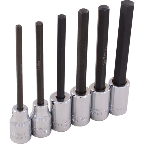 Hex Head Socket Set, Hex, 3/8" Drive, 6 Pcs NRZ Safety Inc.