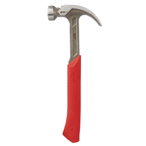 Marteau &agrave; panne incurv&eacute;e et face lisse, 20 oz, Prise en Acier plein, 14" lo NRZ Safety Inc.