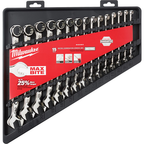 Wrench Set, Combination, 15 Pieces, Metric NRZ Safety Inc.