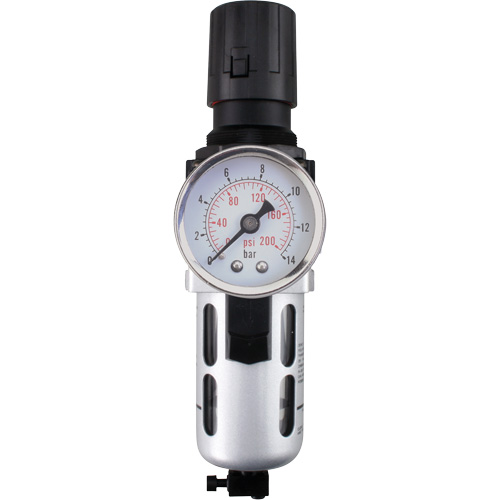 Modular Air Filter/Regulator (Gauge Included), 1/4" NPT, 145 PSI, 0.3 fl. oz. Capacity NRZ Safety Inc.