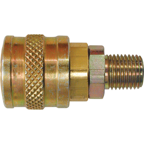 Quick Couplers - 1/4" Industrial, One Way Shut-Off - Automatic Couplers, Brass NRZ Safety Inc.