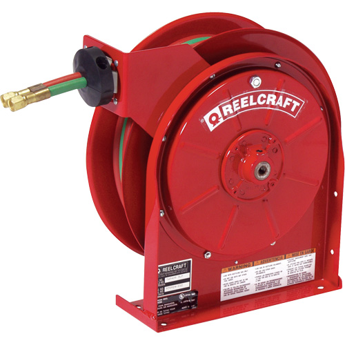 Spring Retractable Welding Hose Reel, Welding Gases, 1/4" x 25', Dual Hose, 200 psi NRZ Safety Inc.