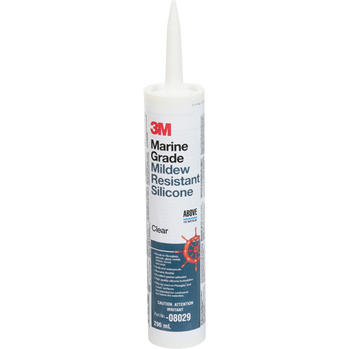 Produit d'&eacute;tanch&eacute;it&eacute; &agrave; base de silicone de calibre marin, 296 ml, Cartouche, Transparent NRZ Safety Inc.