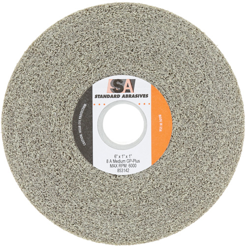 Meule &agrave; usage g&eacute;n&eacute;ral Standard Abrasives, 6" dia., Grain Moyen, Oxyde d'aluminium NRZ Safety Inc.