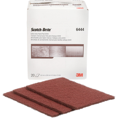 Scotch-Brite Extra-Duty Hand Pad, Aluminum Oxide, 9" x 6", Fine Grit NRZ Safety Inc.