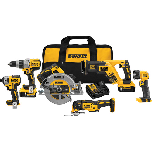Max XR&reg; Cordless 6-Tool Combo Kit, Lithium-Ion, 20 V NRZ Safety Inc.
