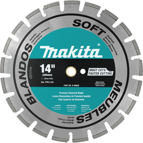 Lame de diamant segment&eacute;e pour mat&eacute;riau doux NRZ Safety Inc.