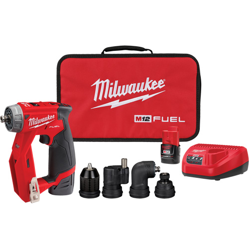 Ensemble de perceuse d'installation M12 Fuel, Lithium-ion, 12 V, Mandrin 1/4"/3/8", Couple 300 lb-po NRZ Safety Inc.