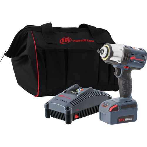IQv20 Compact Cordless Impact Wrench Kit, 20 V, 3/8" Socket NRZ Safety Inc.