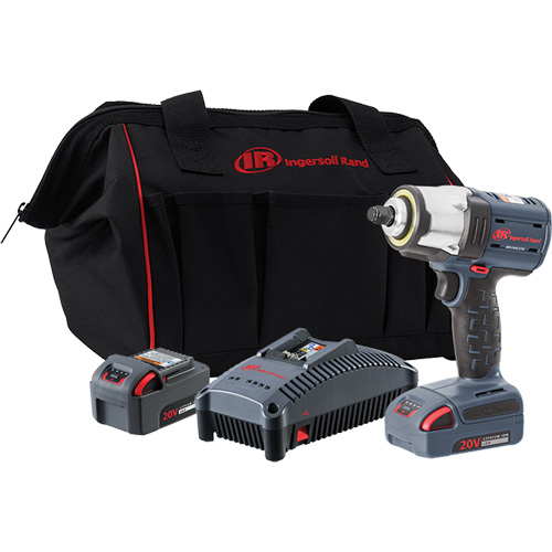 IQv20 Compact Cordless Impact Wrench Kit, 20 V, 3/8" Socket NRZ Safety Inc.