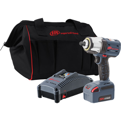 IQv20 Compact Cordless Impact Wrench Kit, 20 V, 1/2" Socket NRZ Safety Inc.