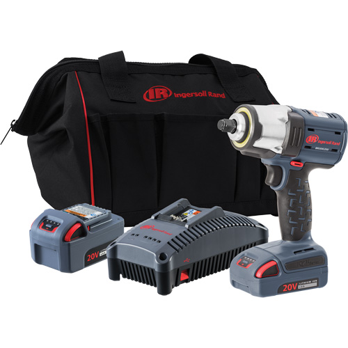 IQv20 Compact Cordless Impact Wrench Kit, 20 V, 1/2" Socket NRZ Safety Inc.
