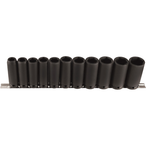 Long Socket Set, 11 Pcs, Impact, 1/2" Drive Size, Deep NRZ Safety Inc.