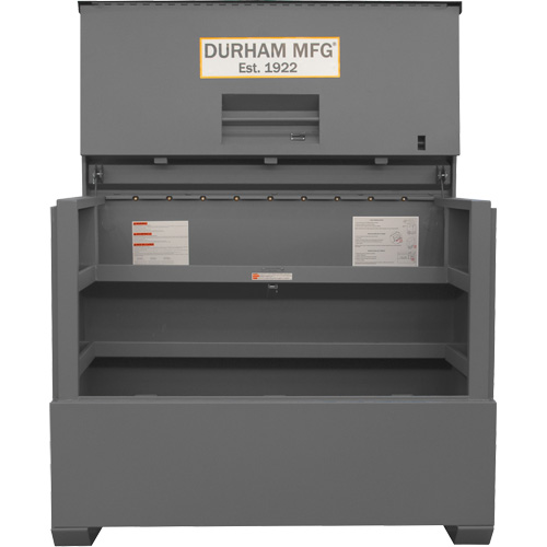Piano Style Jobsite Storage Box, 60-1/2" W x 34-3/4" D x 49-3/8" H, Grey NRZ Safety Inc.