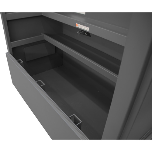 Piano Style Jobsite Storage Box, 60-1/2" W x 34-3/4" D x 49-3/8" H, Grey NRZ Safety Inc.