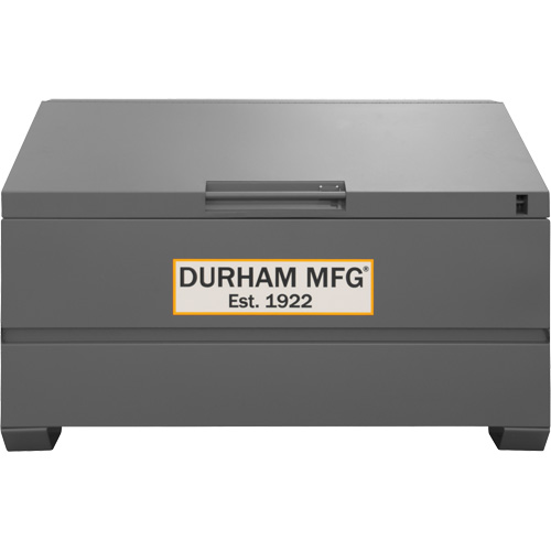 Jobsite Sloped Lid Storage Box, 60" x 30" x 39-3/8", Steel, Grey NRZ Safety Inc.