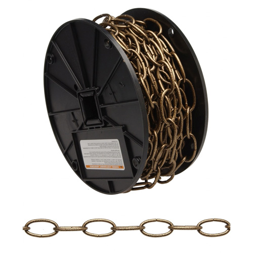 Chaîne d&eacute;corative, Acier au carbone, #10 x 60' (18,3 m) l, Charge d'utilisation 35 lb (0,0175 tonne) NRZ Safety Inc.