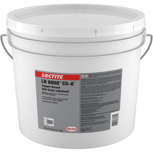 Lubrifiant antiblocage au cuivre LB 8008 C5-A, 25 lb, Seau, 1800°F (982°C) Temp&eacute;rature max. NRZ Safety Inc.