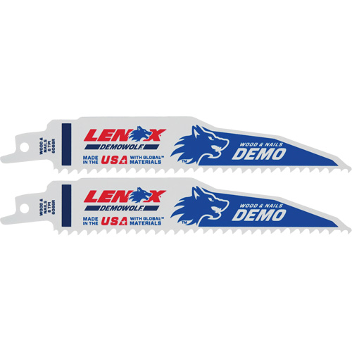 Lame de scie alternative pour d&eacute;molitions, Bim&eacute;tal, 6 Dents par pouce, 6" lo x 1" la NRZ Safety Inc.