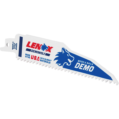 Lame de scie alternative pour d&eacute;molitions, Bim&eacute;tal, 6 Dents par pouce, 6" lo x 1" la NRZ Safety Inc.