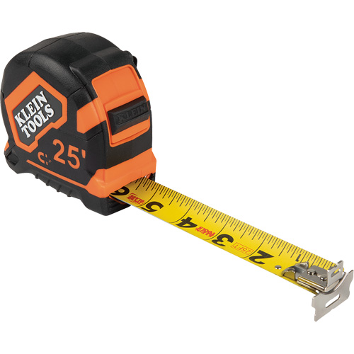 Magnetic Double-Hook Tape Measure, 25', Imperial Graduations NRZ Safety Inc.
