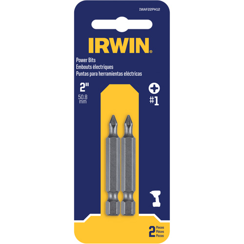 Embouts pour outils &eacute;lectriques, Phillips, Embout #1, Prise 1/4", Longueur 1-15/16" NRZ Safety Inc.