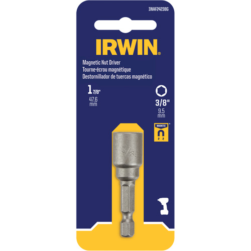 Tourne-&eacute;crou, Embout 3/8", Prise 1/4", 1-7/8" lo, Magn&eacute;tique NRZ Safety Inc.