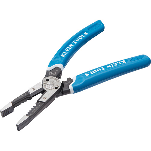 Klein-Kurve&reg; Heavy-Duty Wire Stripper, Cutter & Crimper Multi-Tool, 8-1/4" L, 8 - 20 AWG NRZ Safety Inc.
