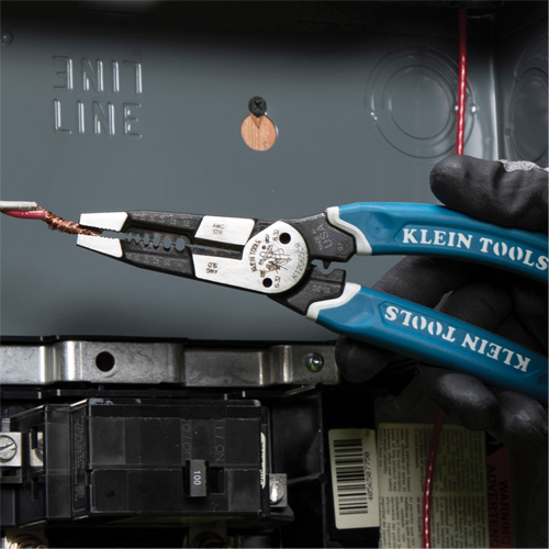 Klein-Kurve&reg; Heavy-Duty Wire Stripper, Cutter & Crimper Multi-Tool, 8-1/4" L, 8 - 20 AWG NRZ Safety Inc.
