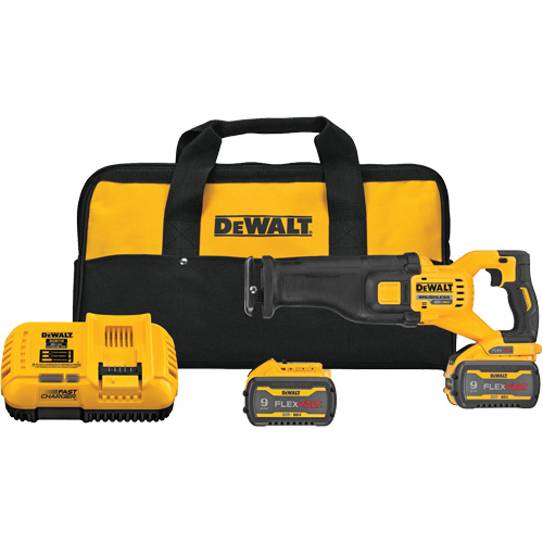 FlexVolt&reg; Max Brushless Reciprocating Saw Kit, 60 V, Lithium-Ion Battery, 0-3000 SPM NRZ Safety Inc.