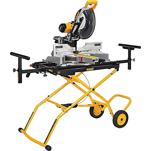 Double Bevel Sliding Compound Mitre Saw with Heavy-Duty Rolling Stand NRZ Safety Inc.
