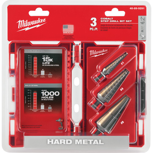 Jeu de forets &eacute;tag&eacute;s, 3 morceaux, Acier rapide au cobalt NRZ Safety Inc.