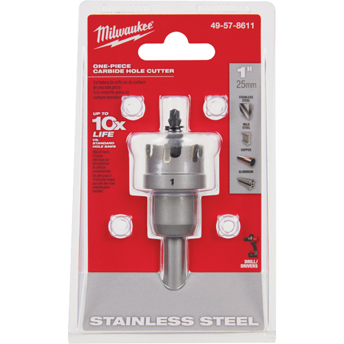 Scies-cloches au carbure monobloc, 1", Profondeur de la coupe de 3/16" NRZ Safety Inc.