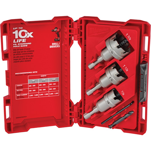 Jeu de scies-cloches au carbure monobloc, 4 morceaux, Carbure NRZ Safety Inc.