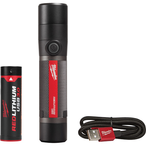 USB Compatible Compact Flashlight, LED, 800 Lumens, Rechargeable Batteries NRZ Safety Inc.