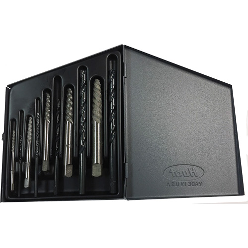 Drillco&reg; Screw Extractor Set with Drills, Carbide, 10 Pieces NRZ Safety Inc.