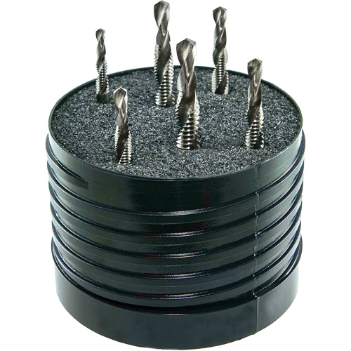 Drillco&reg; Combined Tap & Drill Set, 6 Pieces, High Speed Steel NRZ Safety Inc.