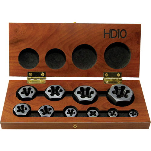 DRILLCO Hex Threading Die Set, 10 Pieces NRZ Safety Inc.