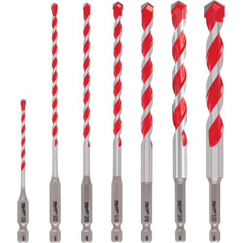 Grand jeu de forets pour perceuse &agrave; percussion Shockwave, 7 morceaux, Carbure NRZ Safety Inc.